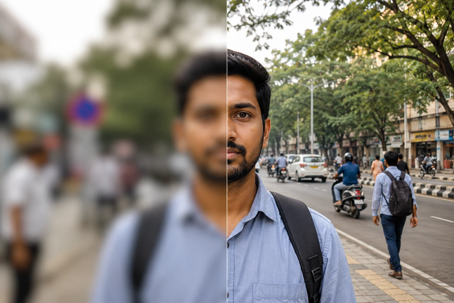 Patient with blurred vision consulting eye doctor at Aadithya Eye Care, Perambur, Chennai