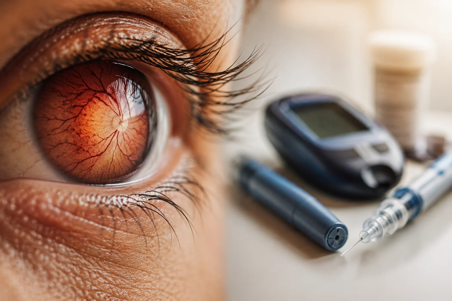 Diabetic retinal examination at Aadithya Eye Care, Perambur, Chennai